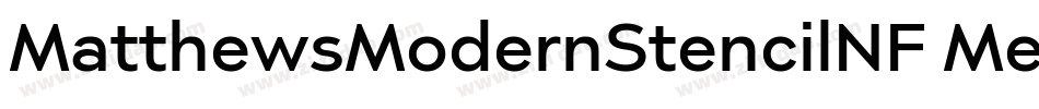 MatthewsModernStencilNF Medium字体转换